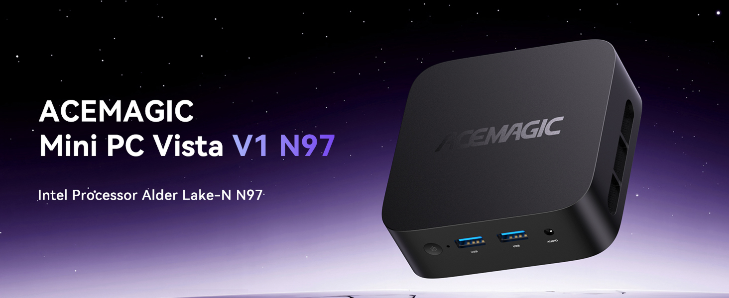 ACEMAGICIAN Vista Mini V1 Mini PC Win 11 Pro, Ιntel Alder Lake-N97